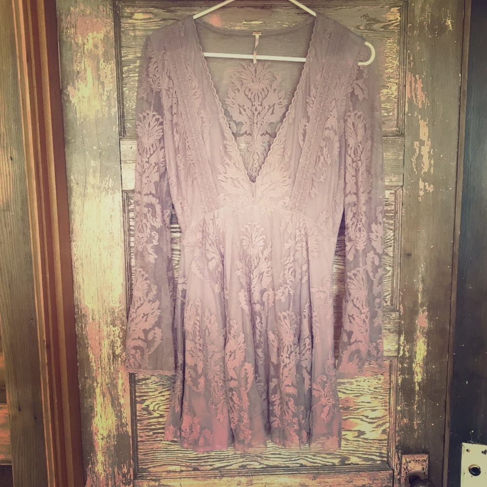 Lavender lace free people dress